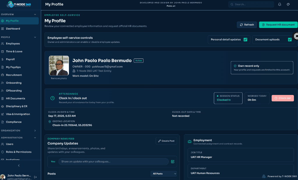 T-Node 360 People UI