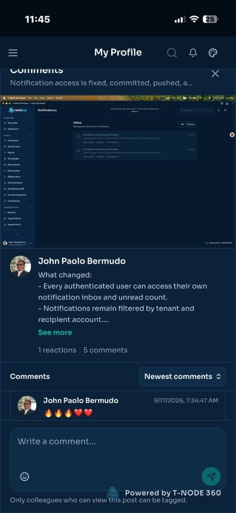 Mobile Comments UI