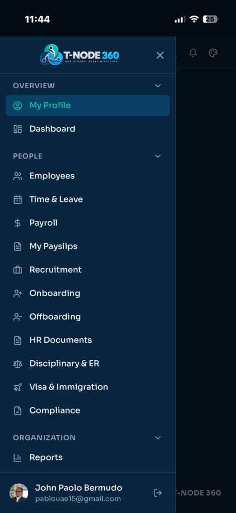 Mobile Navigation Menu