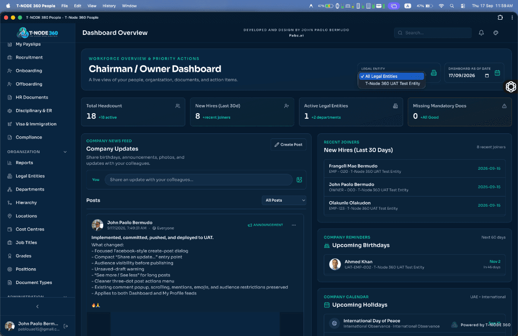 Multi-Entity Dashboard View